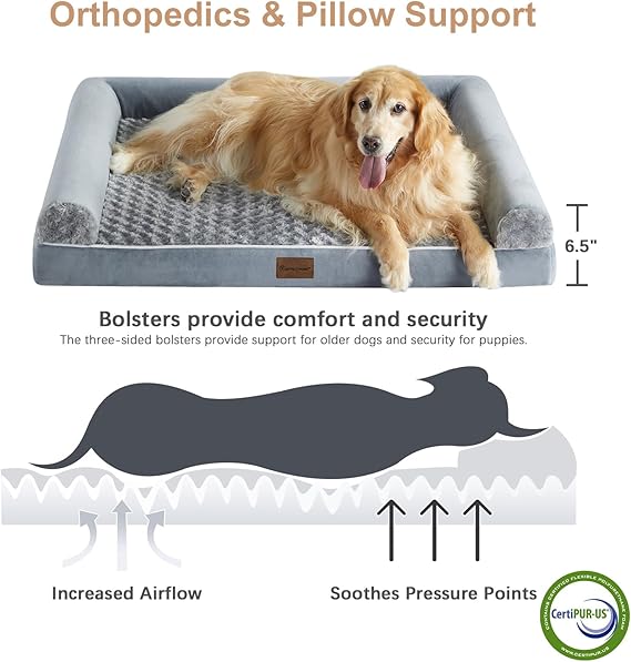 BFPETHOME Orthopedic Dog Bed for Large Dogs – Comfort and Durability