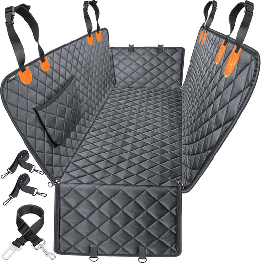 URPOWER Dog Car Seat Cover – 100% Waterproof, Hammock Style, Scratch-Resistant, Nonslip, Durable & Comfortable – For Cars, Trucks, and SUVs