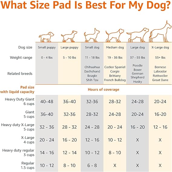 Basics Dog and Puppy Pee Pads with 5-Layer Leak-Proof Design and Quick-Dry Surface for Potty Training, Heavy Duty Absorbency, X-Large, 28 x 34 Inch - Pack of 25, Blue & White