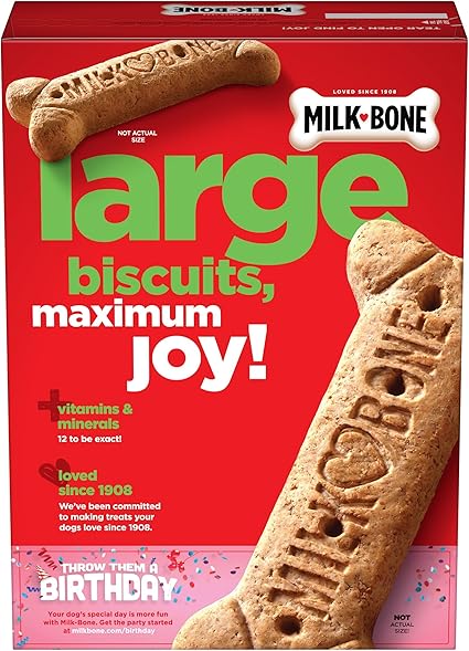 Milk-Bone Original Dog Treats for Large Dogs, 24 Ounce, Crunchy Biscuit Helps Clean Teeth