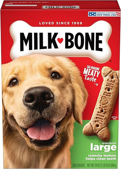 Milk-Bone Original Dog Treats for Large Dogs, 24 Ounce, Crunchy Biscuit Helps Clean Teeth