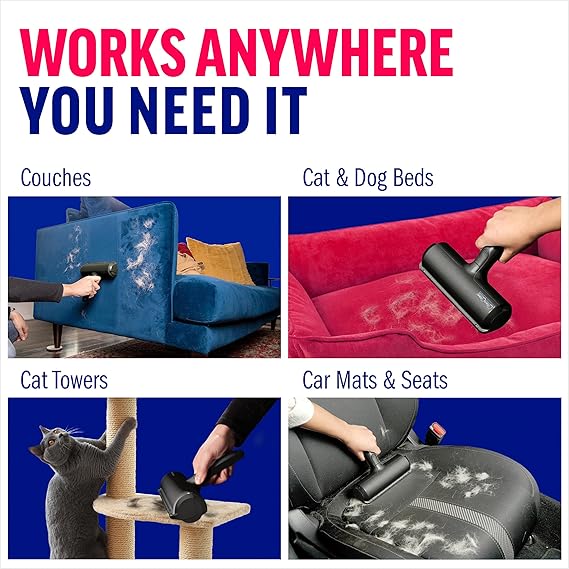 "Best-selling reusable pet hair remover for dogs & cats. No batteries needed! Works on furniture, carpets & clothing. 30-day guarantee. Order now!