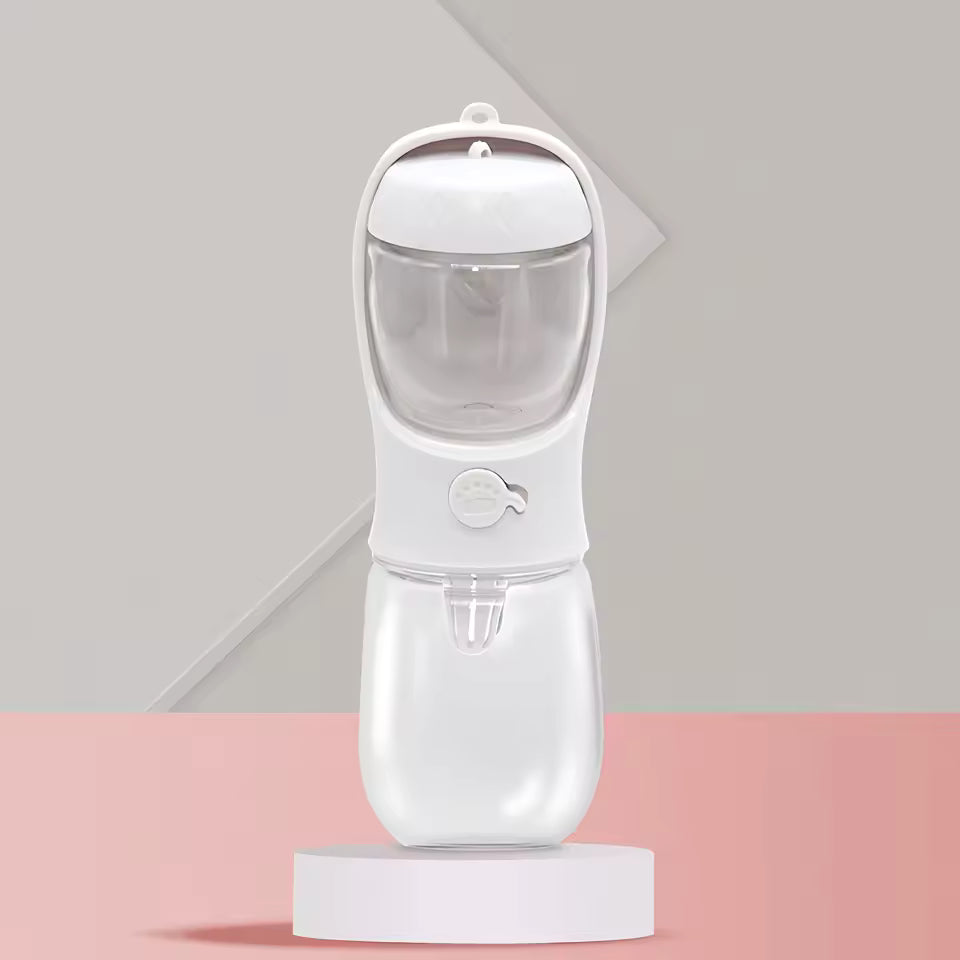 Portable 2-in-1 Dog Cat Water Bottle - Food and Water Container for Travel
