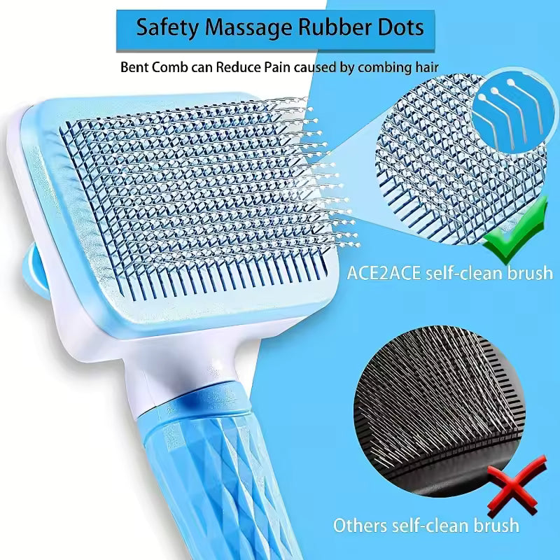 Dog Hair Remover Brush – Grooming & Massage Brush for Dogs and Cats