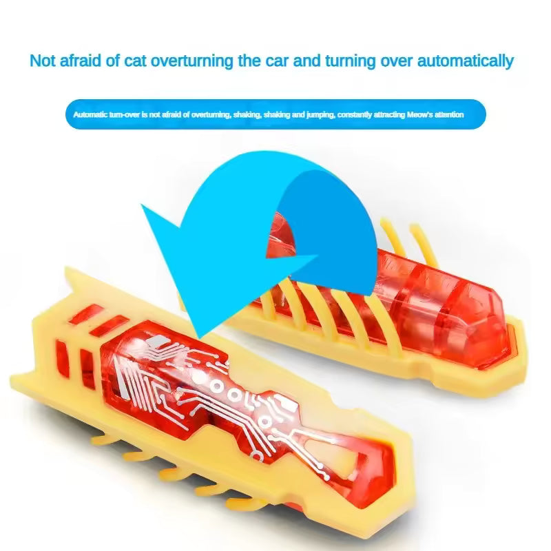Interactive Electric Bug Toy for Cats - 5 Pack Assorted Automatic Vibrating Beetles with Obstacle Avoidance