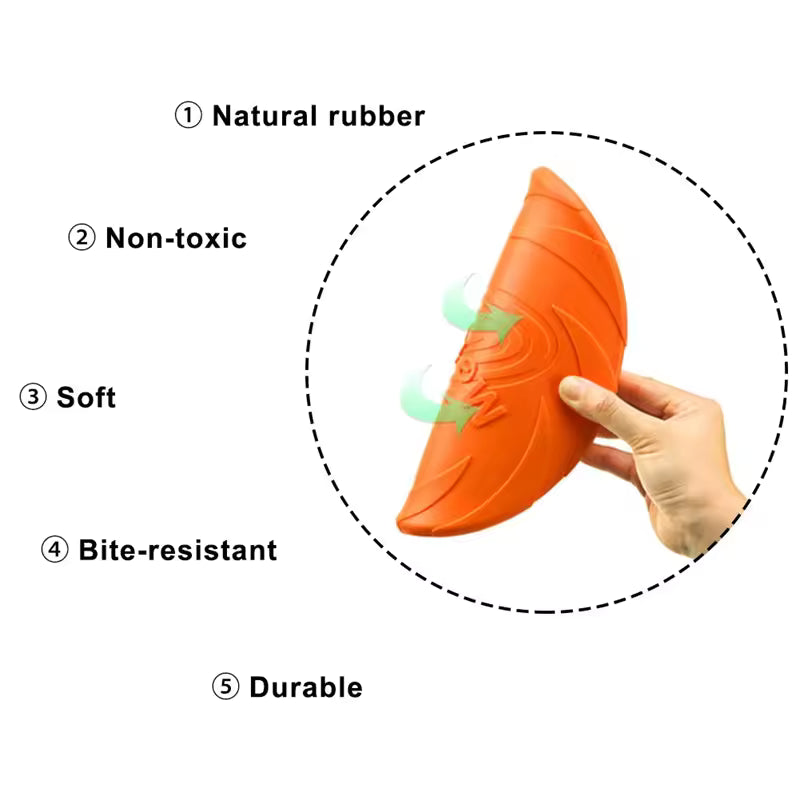 OUZEY Bite-Resistant Flying Disc for Dogs - Durable Outdoor Training Frisbee Toy