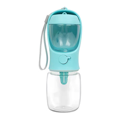 Portable 2-in-1 Dog Cat Water Bottle - Food and Water Container for Travel