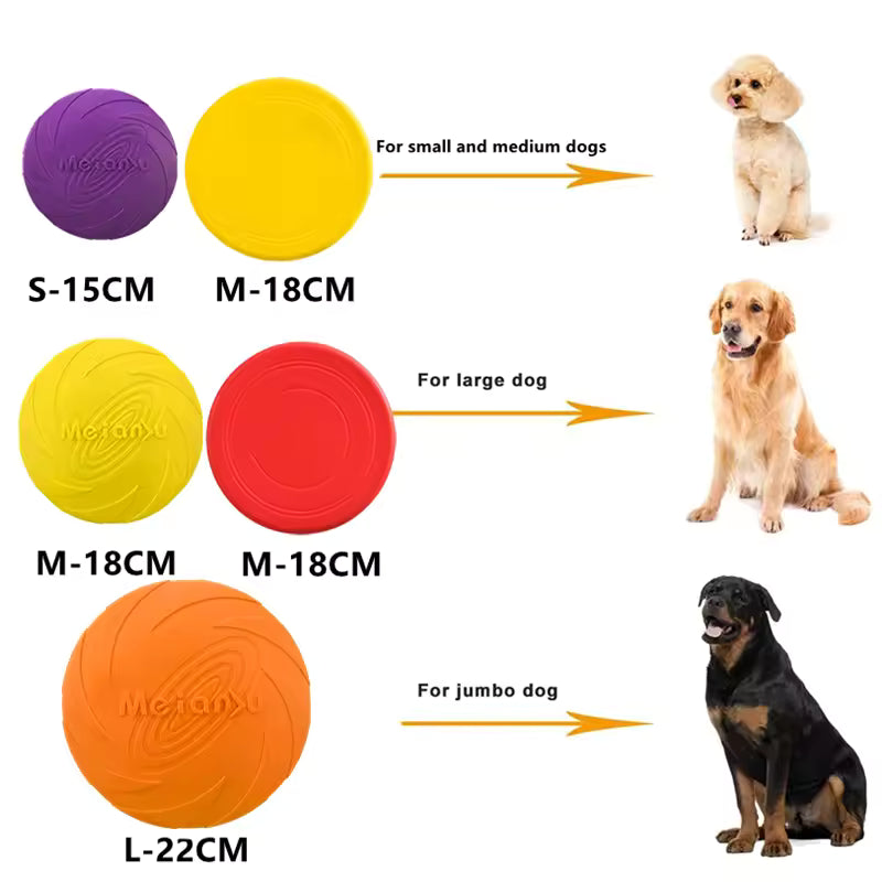OUZEY Bite-Resistant Flying Disc for Dogs - Durable Outdoor Training Frisbee Toy
