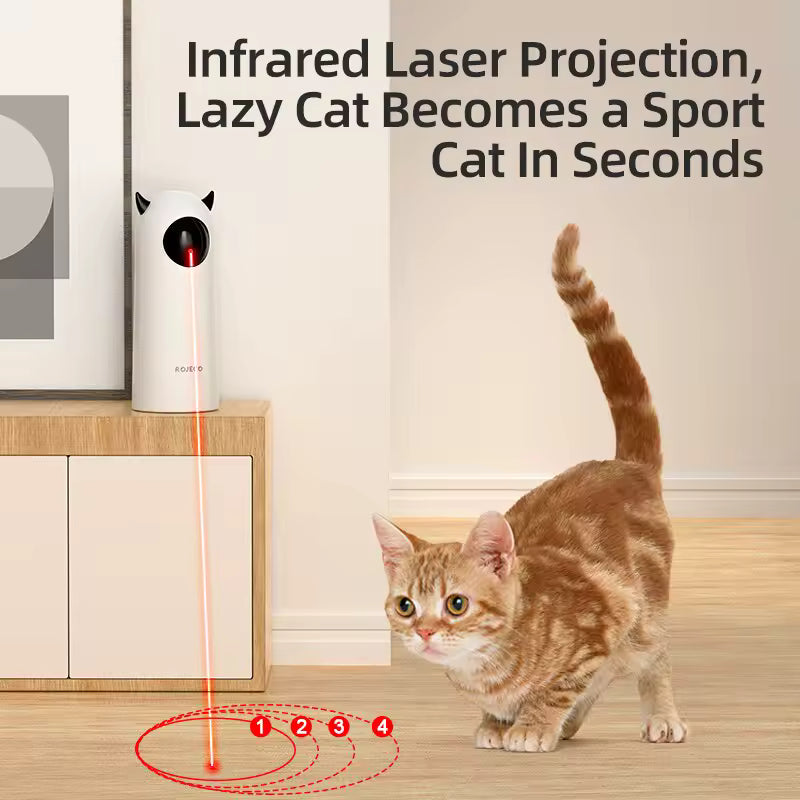 Smart Automatic Cat Laser Toy - Interactive LED Teasing Toy for Indoor Cats & Dogs"