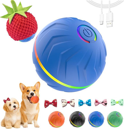 Interactive Dog Toys, Dog Ball, Automatic Rolling and Bouncing, Durable and USB Rechargeable, Fun Smart Toy for Puppies, Small, Medium and Large Dogs